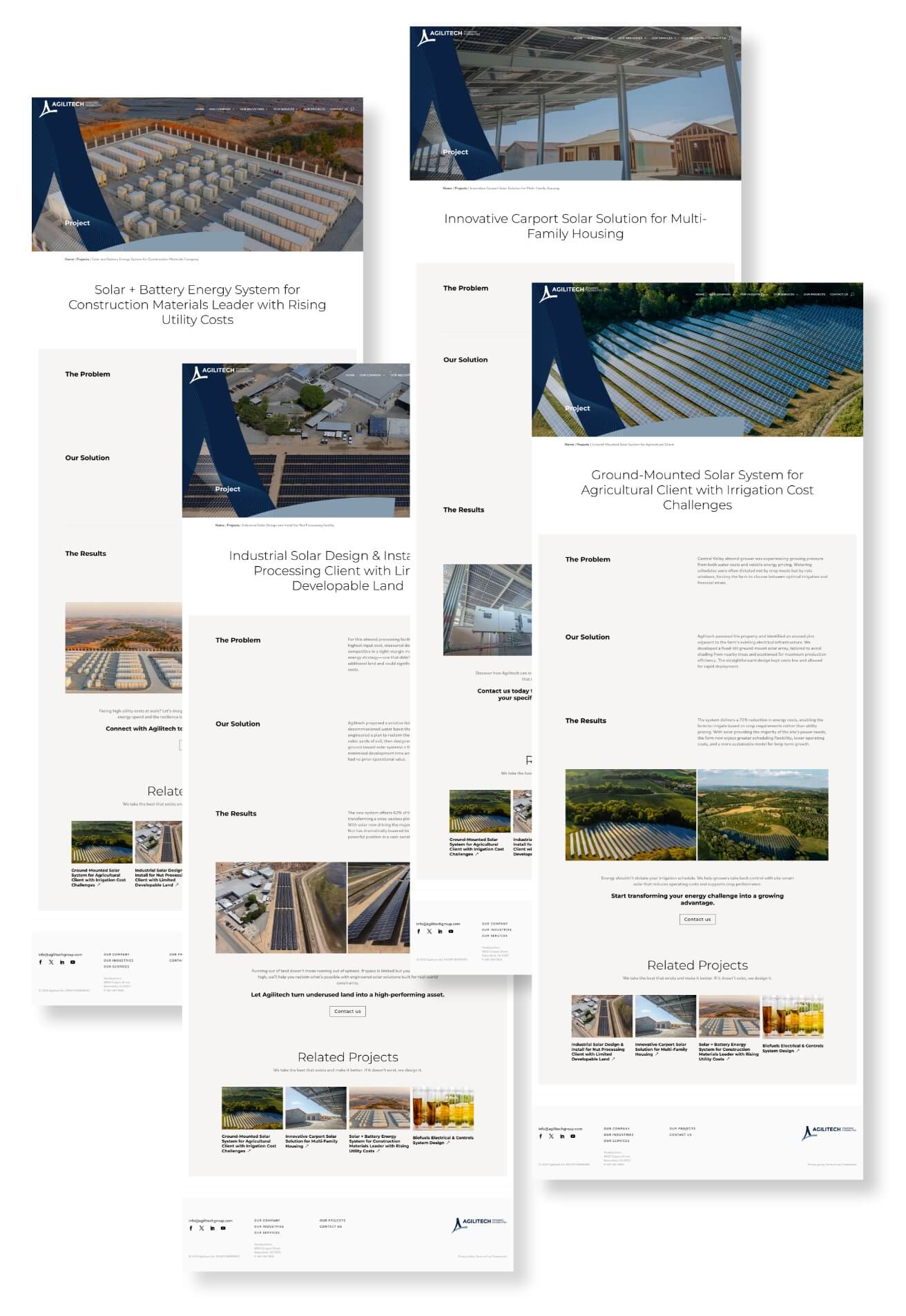 Landing page design for renewable energy company
